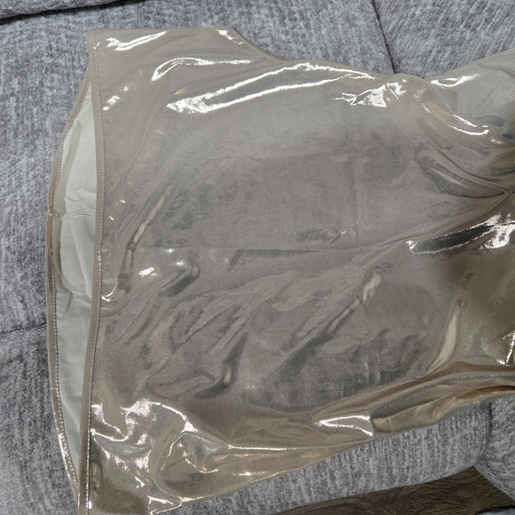 Shiny Metallic Gold Romper - Picture 3 of 5